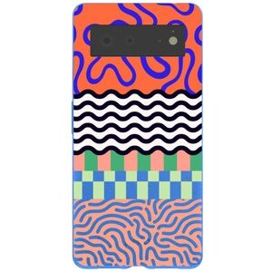 NWT Pela Google Pixel 6 Phone Case ("Electric Blue Tangerine Mix" Eco-Friendly)
